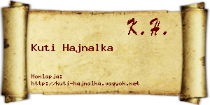 Kuti Hajnalka névjegykártya