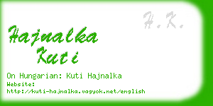 hajnalka kuti business card